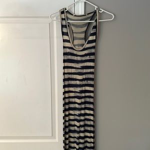 Rachel Roy navy and cream maxi dress